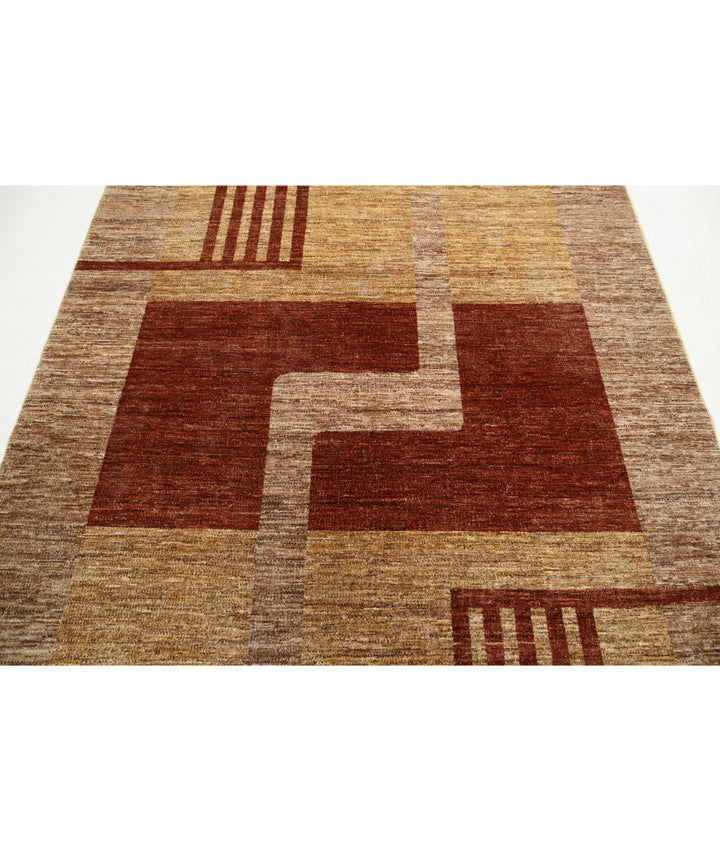 Hand Knotted Modcar Wool Rug 5' 11" x 7' 4" - No. AT43582