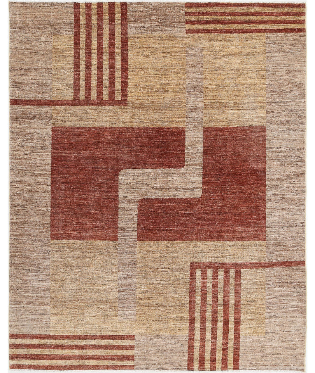 Hand Knotted Modcar Wool Rug 5' 11" x 7' 4" - No. AT43582