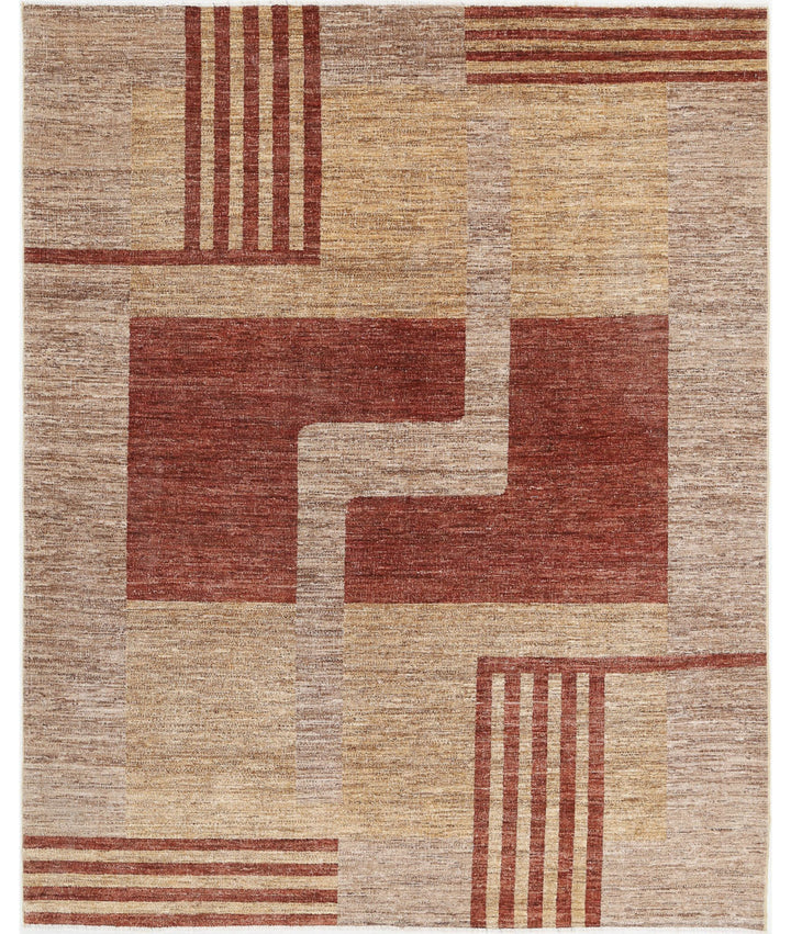 Afghan Modcar Rug 5' 11" x 7' 4" Hand-Knotted | No. AT43582