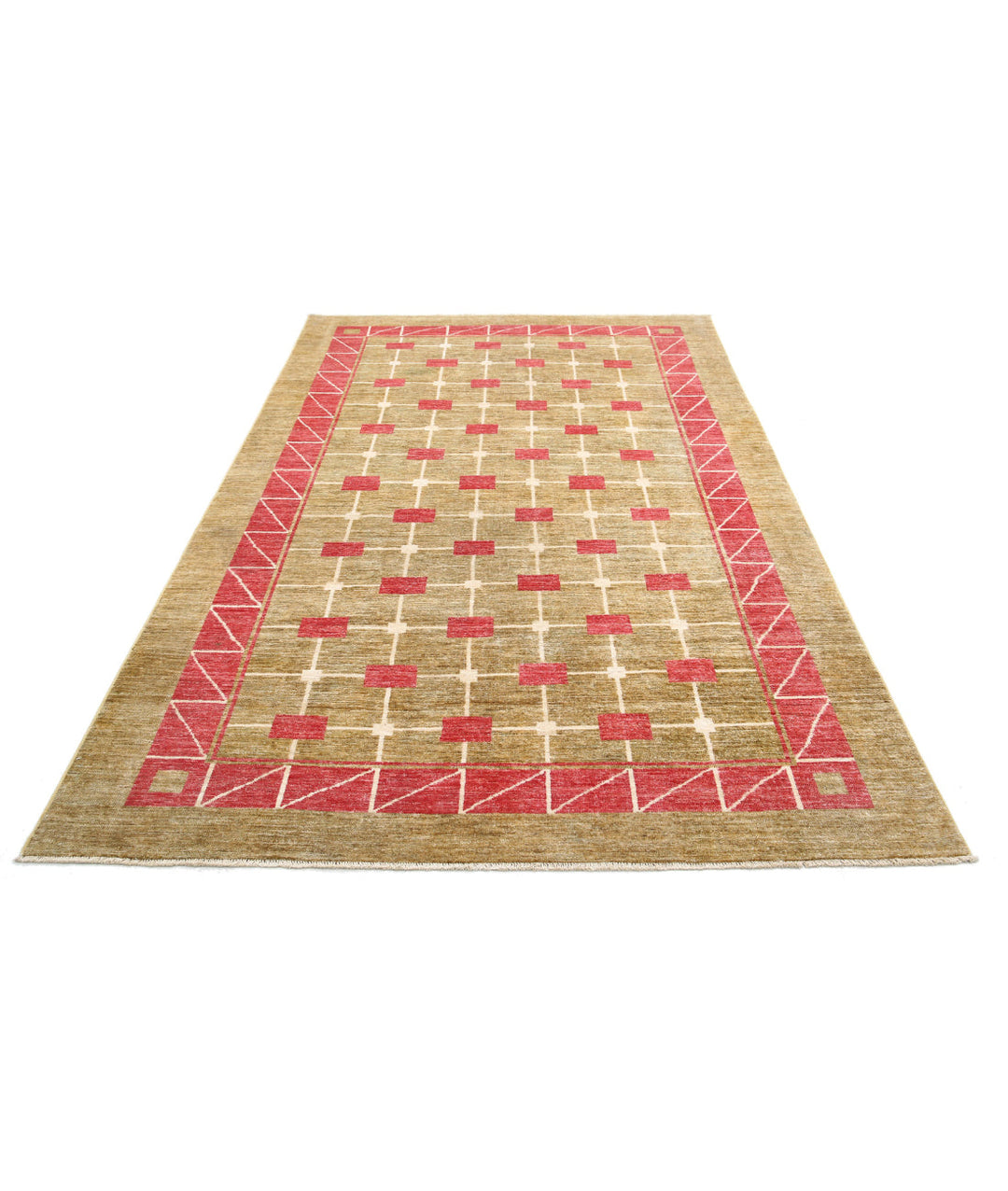 Hand Knotted Modcar Wool Rug 5' 8" x 8' 11" - No. AT82439