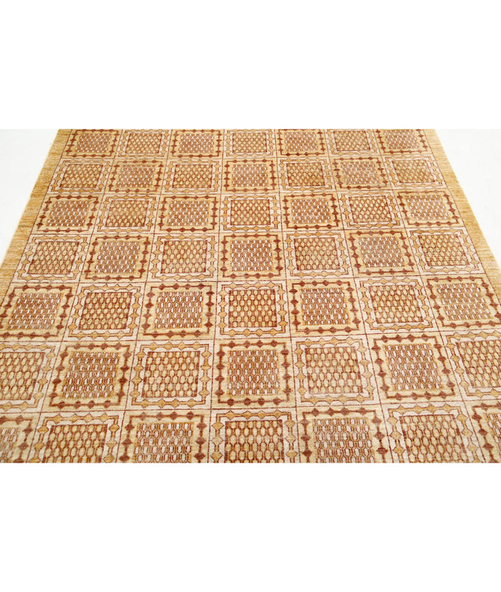 Hand Knotted Modcar Wool Rug 5' 11" x 8' 11" - No. AT86083