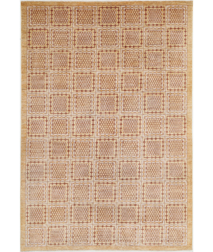 Hand Knotted Modcar Wool Rug 5' 11" x 8' 11" - No. AT86083