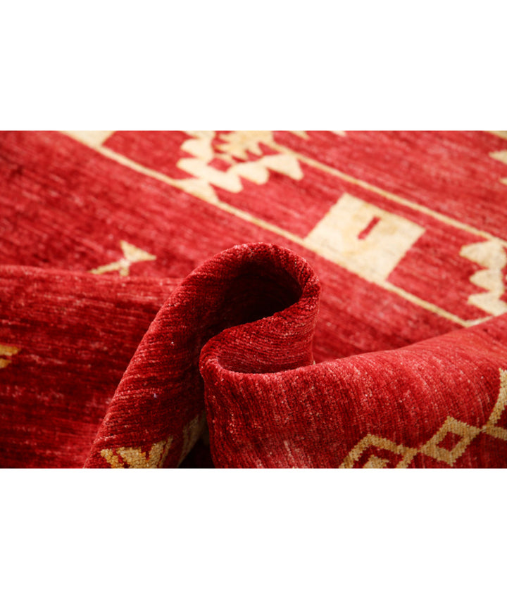 Afghan Modcar Rug 6' 4" x 9' 3" Hand-Knotted | No. AT47005