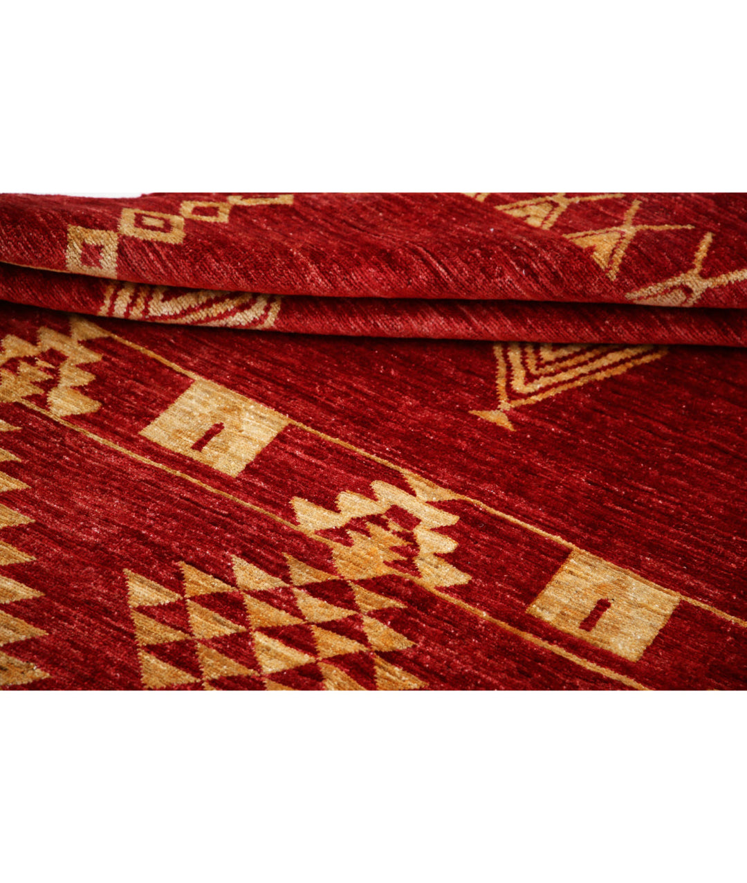 Afghan Modcar Rug 6' 4" x 9' 3" Hand-Knotted | No. AT47005