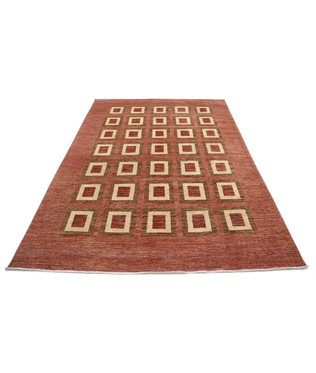 Hand Knotted Modcar Wool Rug 6' 1" x 8' 6" - No. AT29115