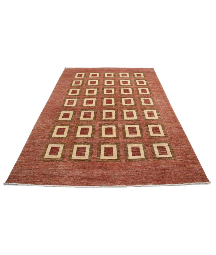 Hand Knotted Modcar Wool Rug 6' 1" x 8' 6" - No. AT29115