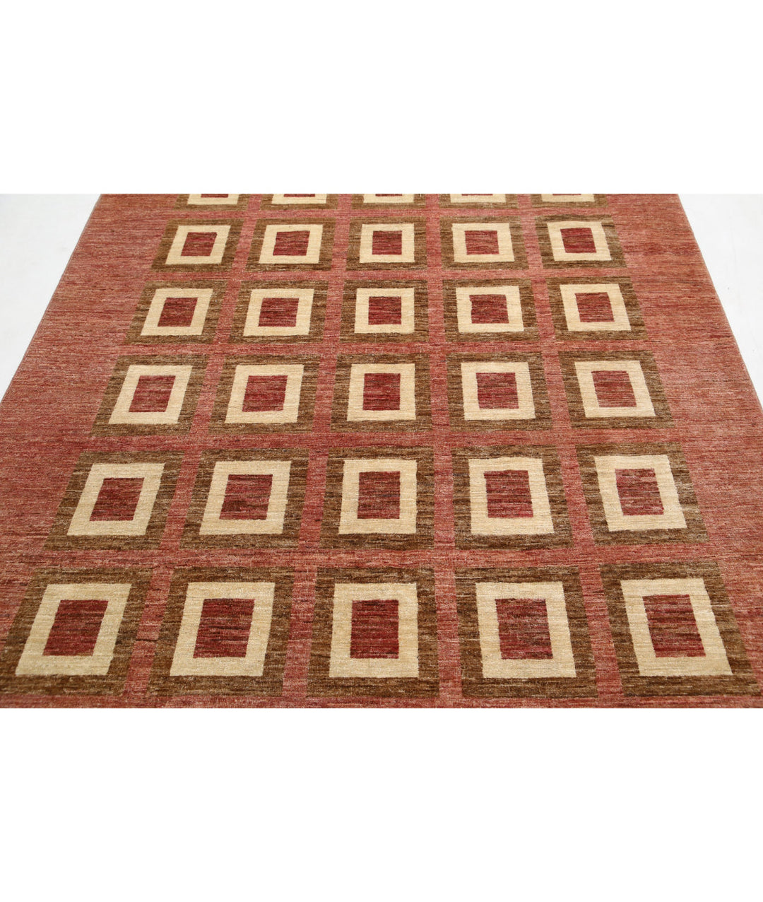Hand Knotted Modcar Wool Rug 6' 1" x 8' 6" - No. AT29115