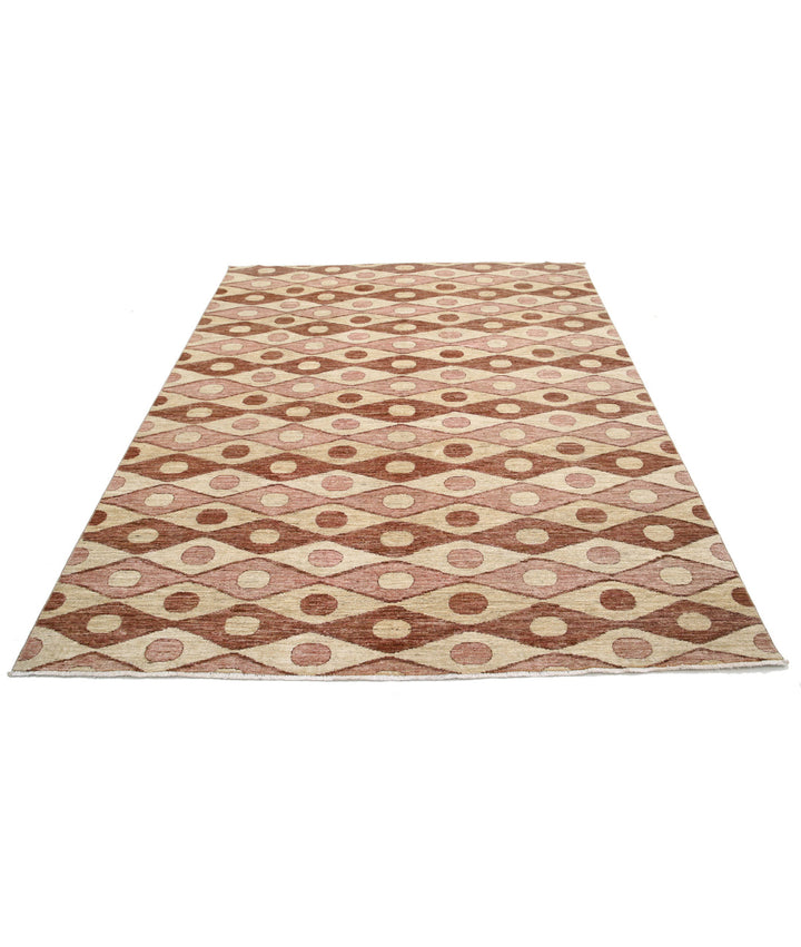 Hand Knotted Modcar Wool Rug 6' 6" x 8' 1" - No. AT65575
