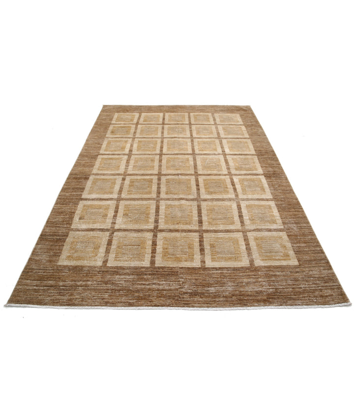 Afghan Modcar Rug 5' 10" x 8' 7" Hand-Knotted | No. AT18131