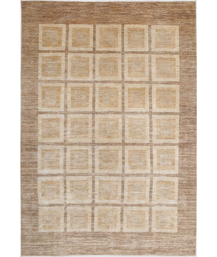 Hand Knotted Modcar Wool Rug 5' 10" x 8' 7" - No. AT18131