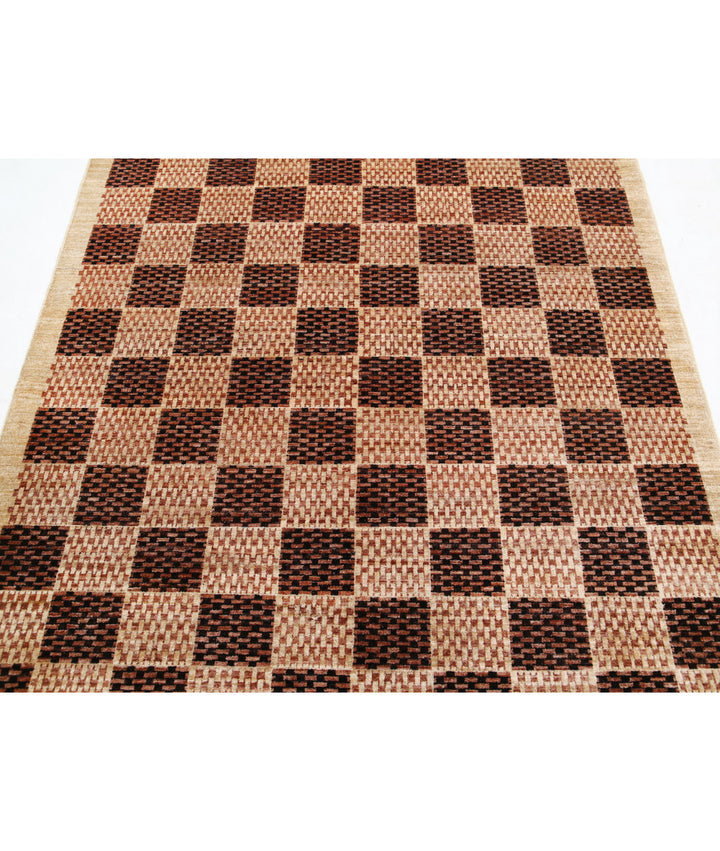 Afghan Modcar Rug 5' 1" x 6' 6" Hand-Knotted | No. AT65788