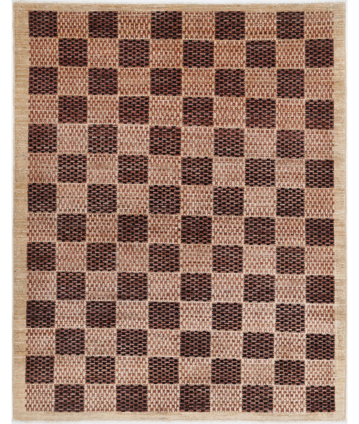 Afghan Modcar Rug 5' 1" x 6' 6" Hand-Knotted | No. AT65788