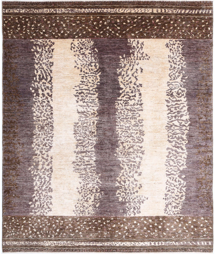 Hand Knotted Modcar Wool Rug 6' 7" x 8' 0" - No. AT72253