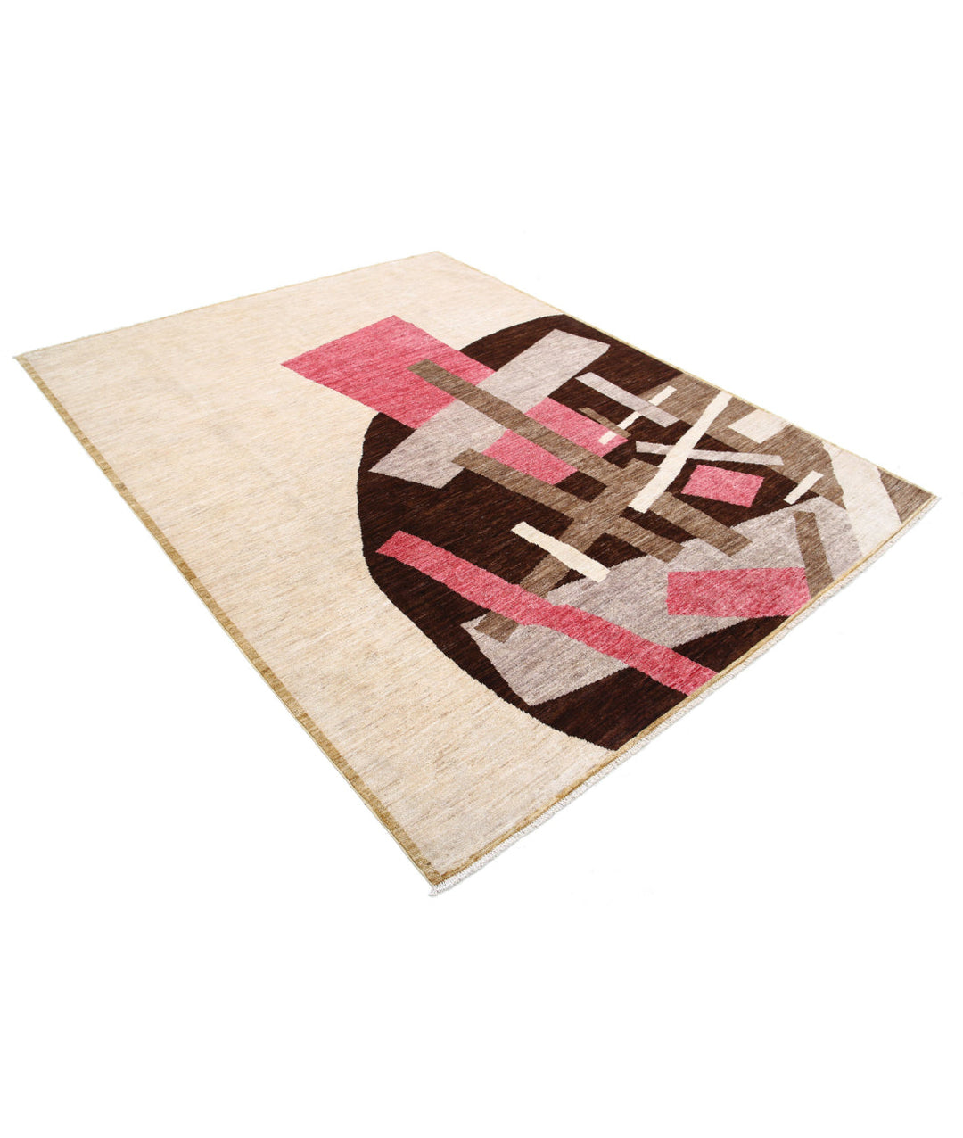 Hand Knotted Modcar Wool Rug 6' 4" x 8' 0" - No. AT78687