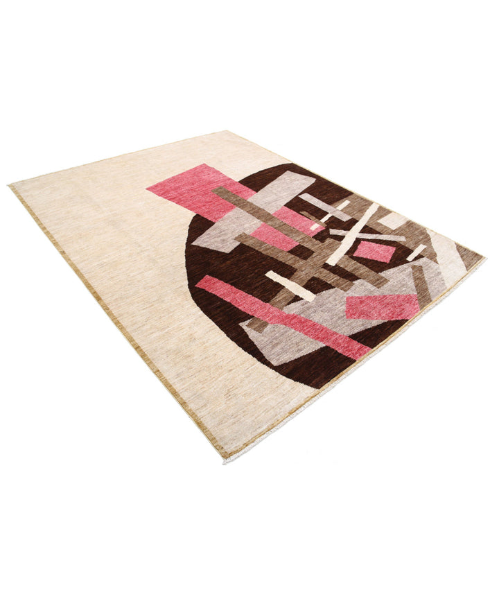 Hand Knotted Modcar Wool Rug 6' 4" x 8' 0" - No. AT78687