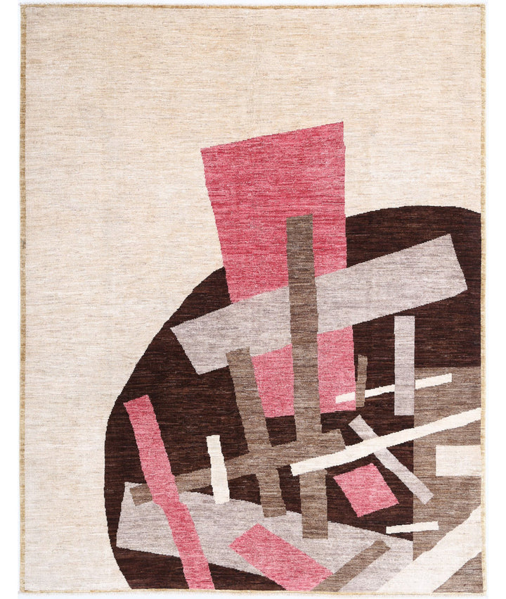 Hand Knotted Modcar Wool Rug 6' 4" x 8' 0" - No. AT78687