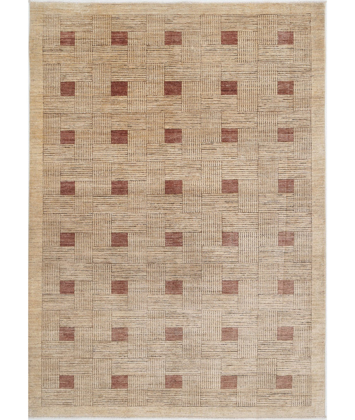 Afghan Modcar Rug 5' 11" x 8' 5" Hand-Knotted | No. AT22729