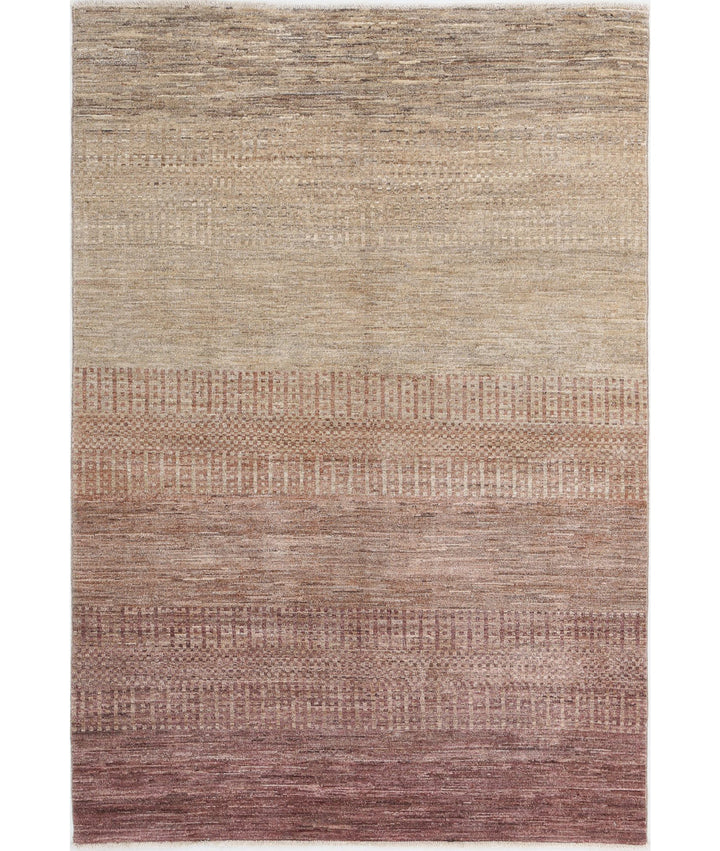 Hand Knotted Modcar Wool Rug 4' 5" x 6' 6" - No. AT97234