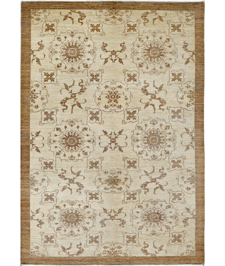 Hand Knotted Modcar Wool Rug 6' 3" x 9' 1" - No. AT59114
