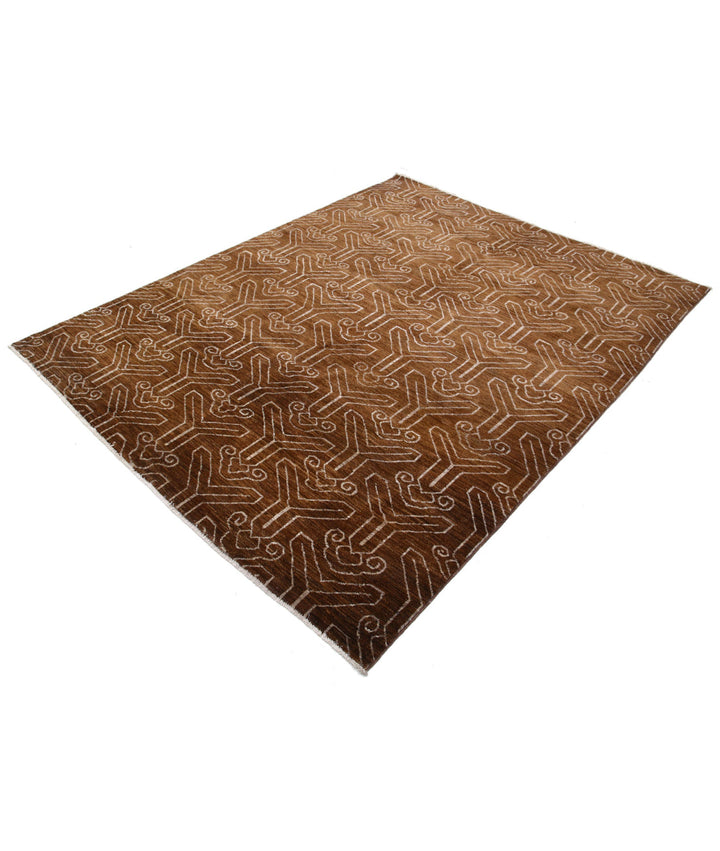 Hand Knotted Modcar Wool Rug 6' 3" x 7' 9" - No. AT91927