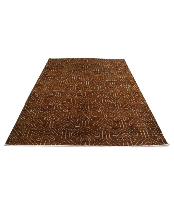 Hand Knotted Modcar Wool Rug 6' 3" x 7' 9" - No. AT91927