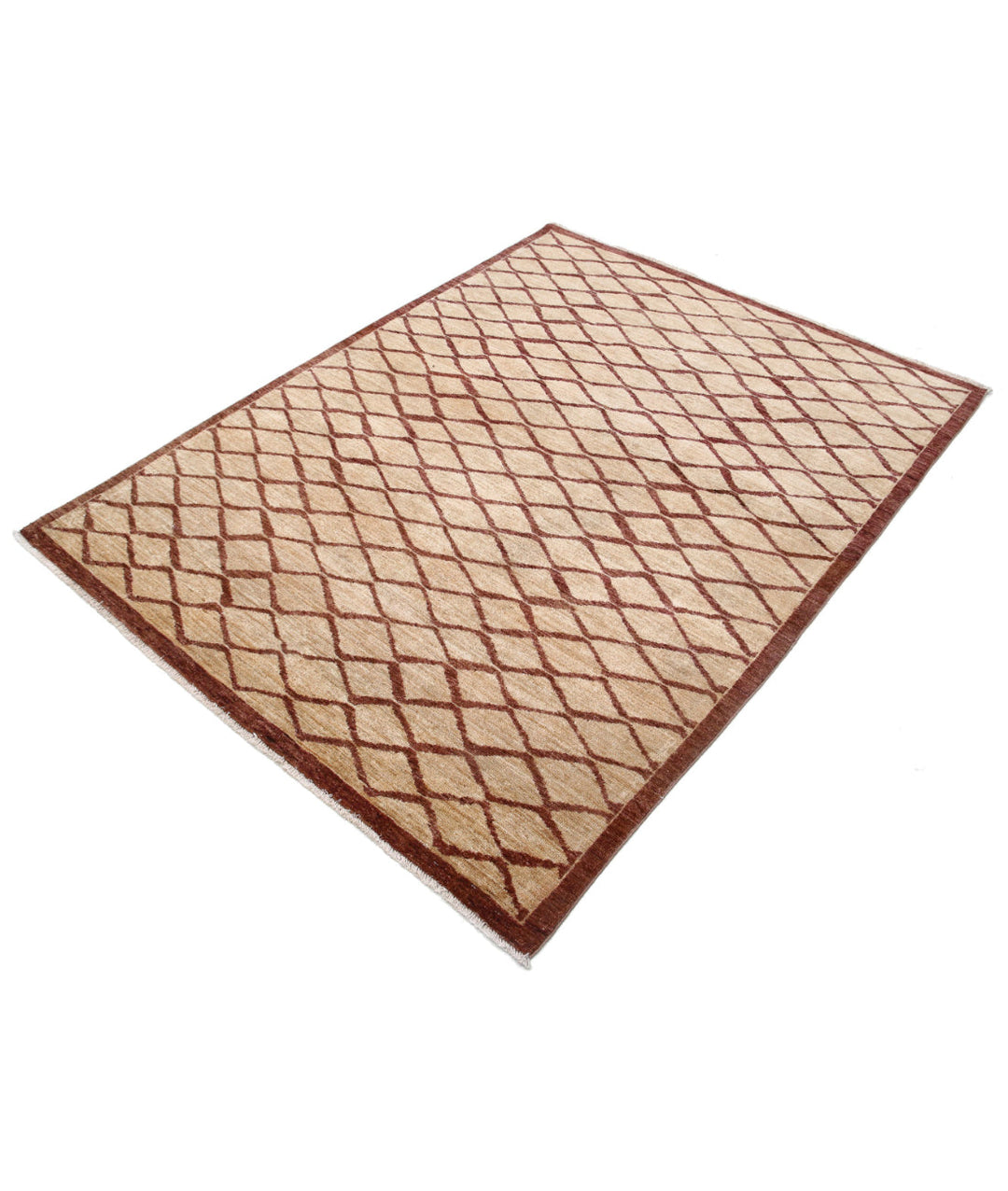 Hand Knotted Modcar Wool Rug 4' 9" x 6' 2" - No. AT64553