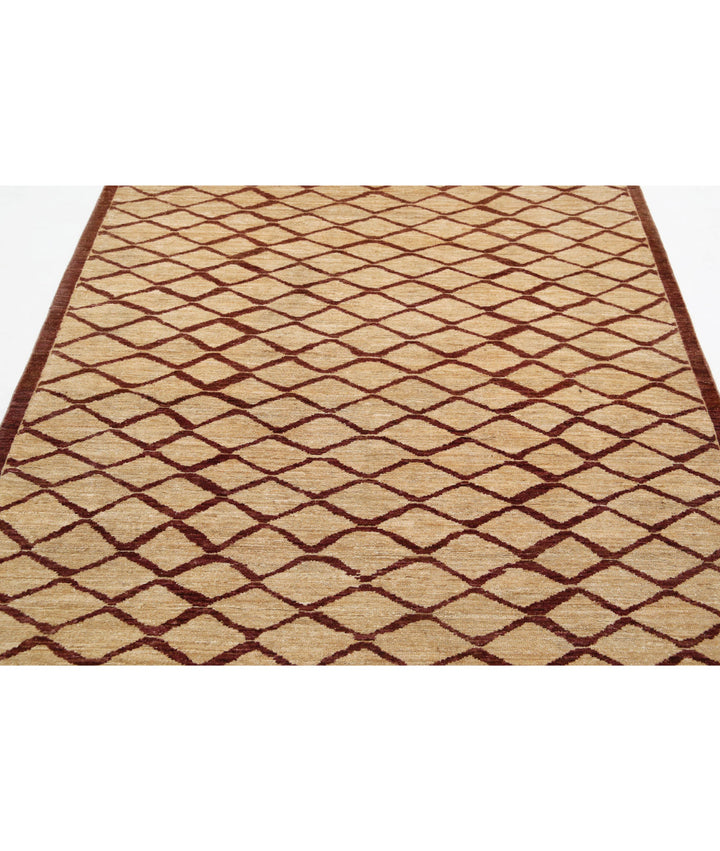 Hand Knotted Modcar Wool Rug 4' 9" x 6' 2" - No. AT64553