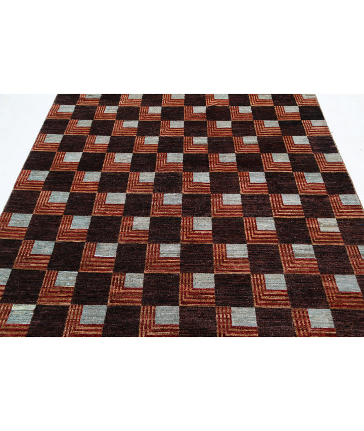 Afghan Oriental Rug 5'8" x 8'5" Hand-Knotted | No. AT39446