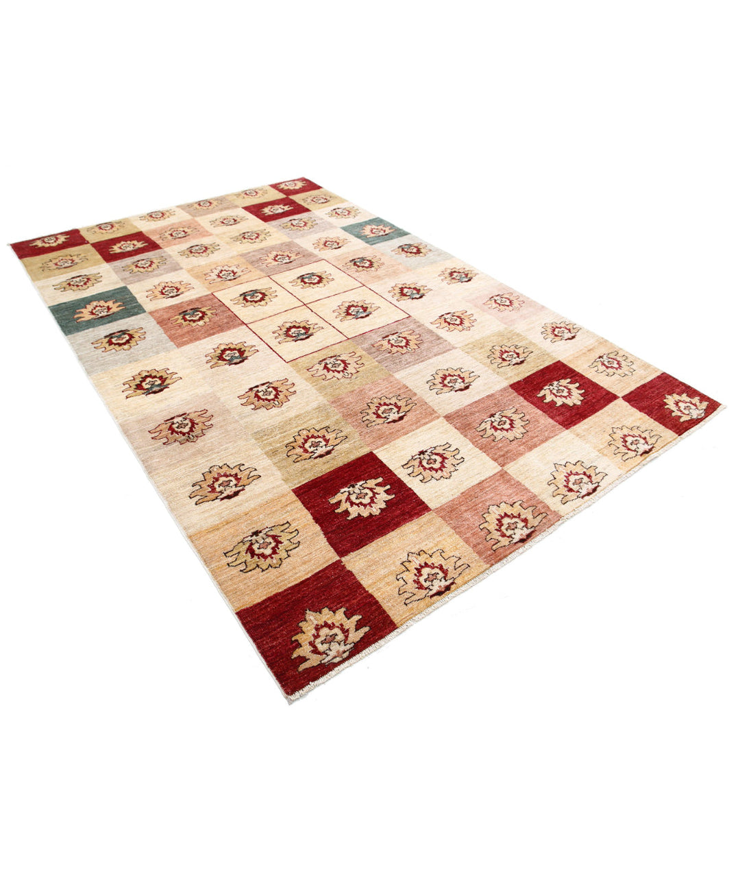 Hand Knotted Modcar Wool Rug 6' 1" x 9' 5" - No. AT55828