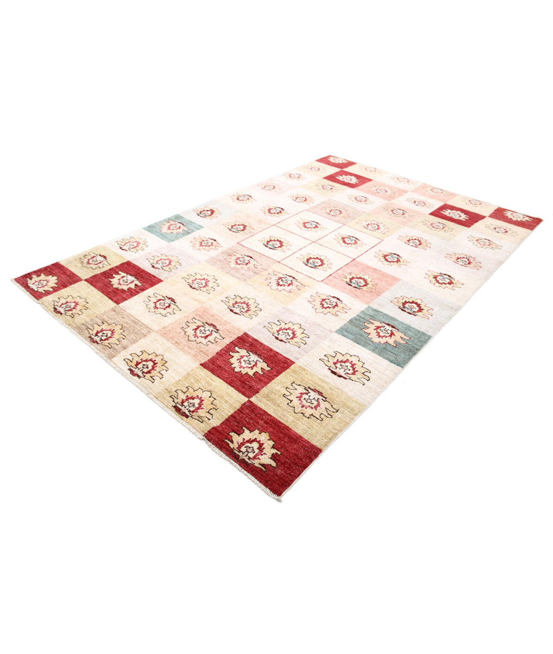 Hand Knotted Modcar Wool Rug 6' 1" x 9' 5" - No. AT55828