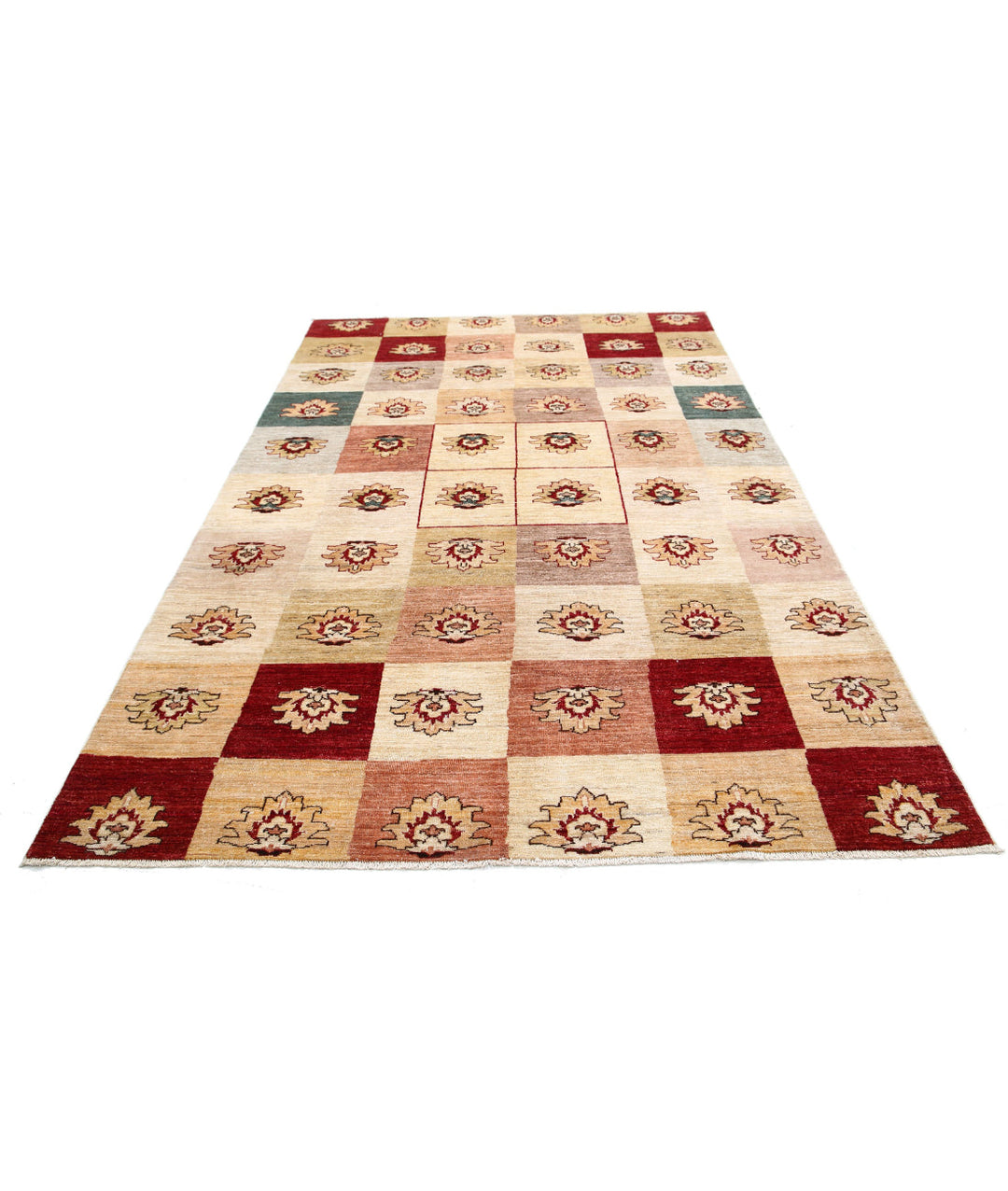 Hand Knotted Modcar Wool Rug 6' 1" x 9' 5" - No. AT55828