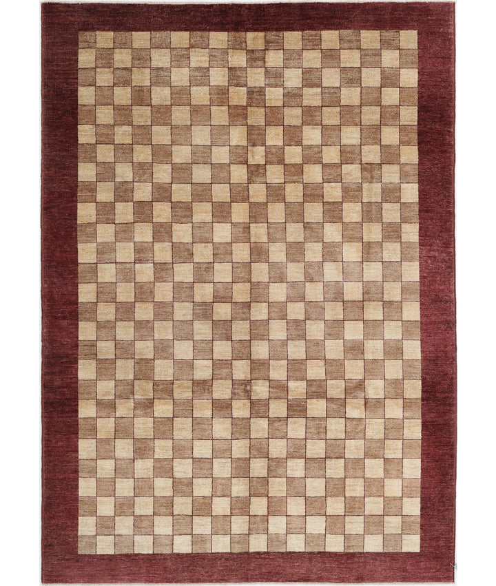 Hand Knotted Modcar Wool Rug 6' 7" x 9' 4" - No. AT73819