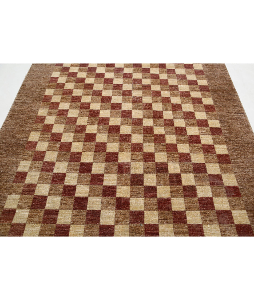 Afghan Modcar Rug 6' 4" x 8' 3" Hand-Knotted | No. AT79997
