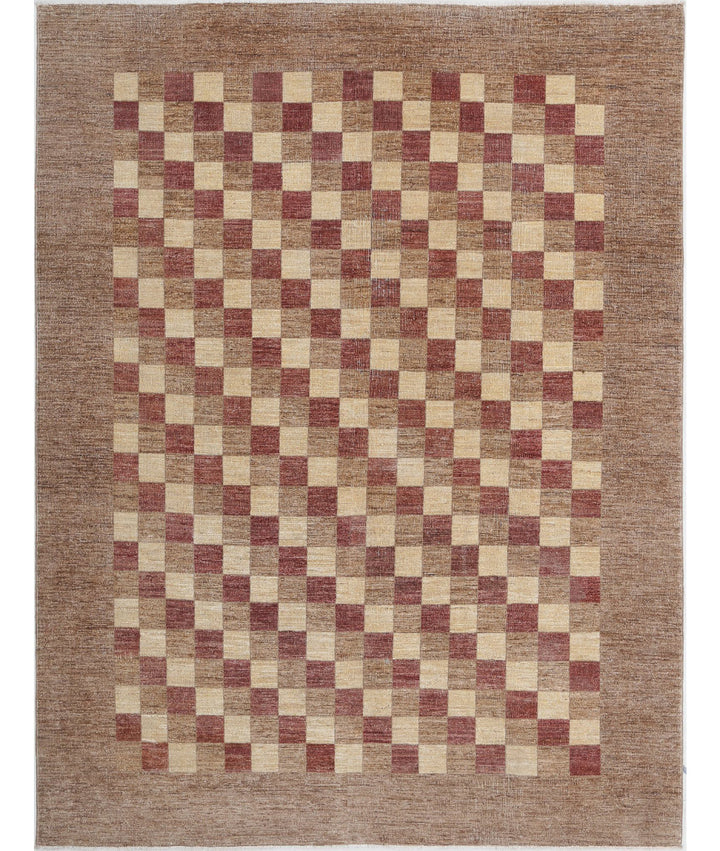 Afghan Modcar Rug 6' 4" x 8' 3" Hand-Knotted | No. AT79997