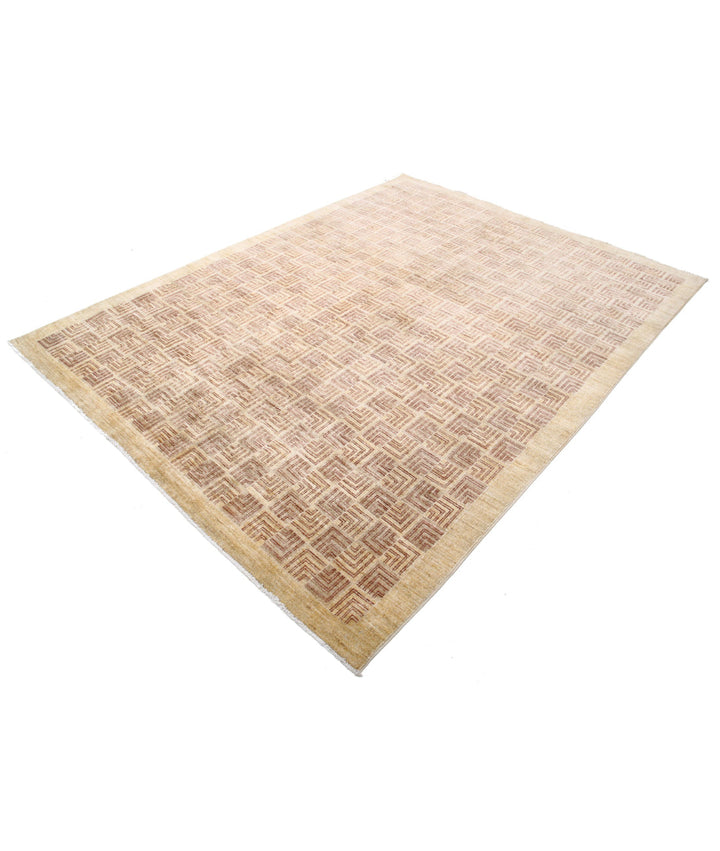 Hand Knotted Modcar Wool Rug 6' 6" x 8' 6" - No. AT99345