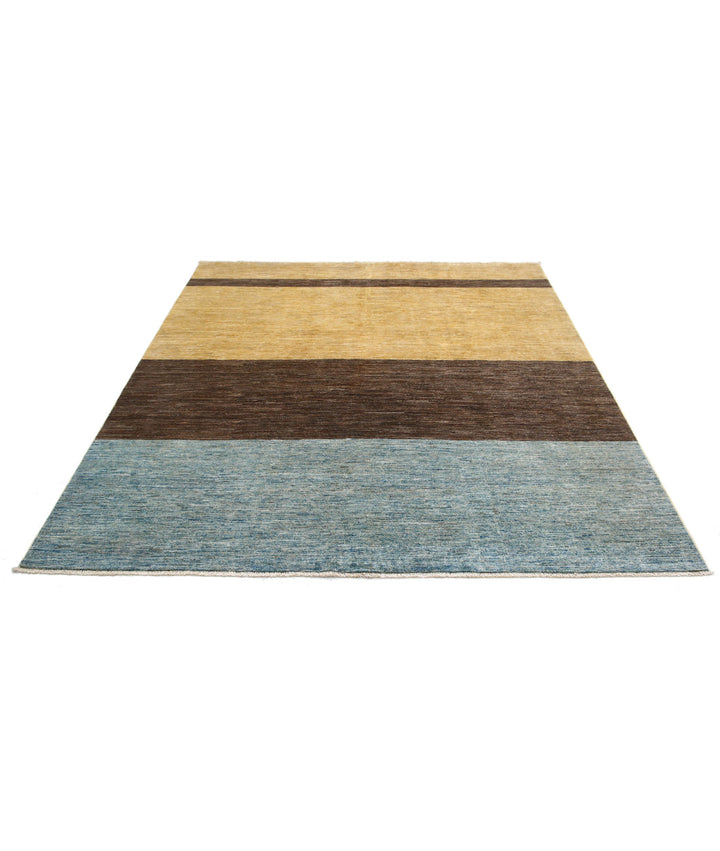 Afghan Modcar Rug 6' 6" x 7' 3" Hand-Knotted | No. AT90999
