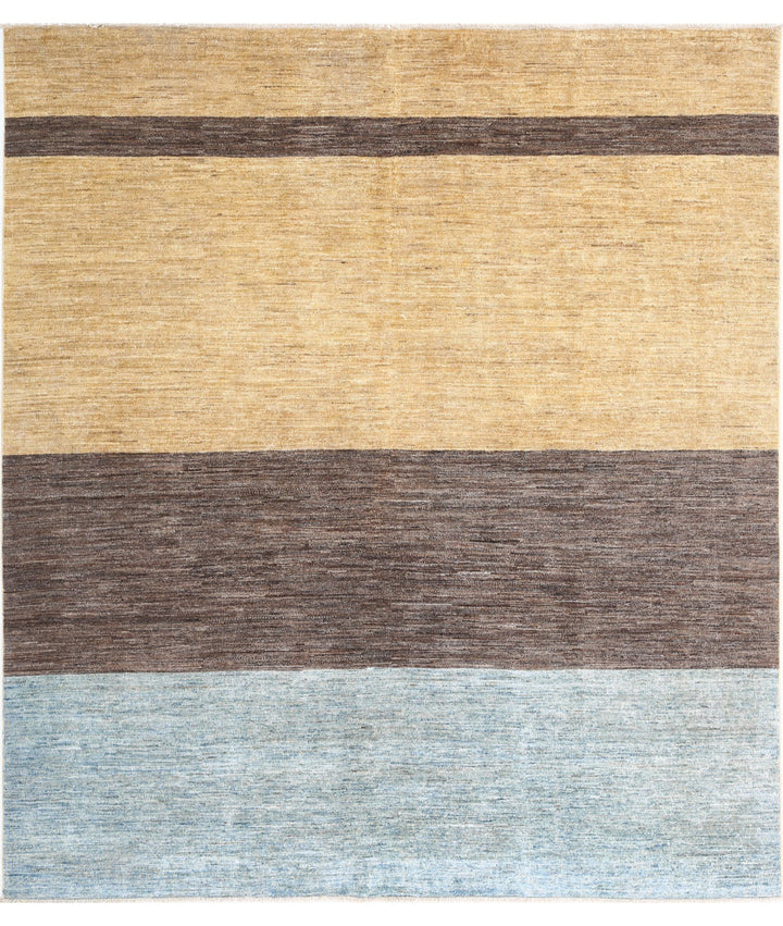 Afghan Modcar Rug 6' 6" x 7' 3" Hand-Knotted | No. AT90999