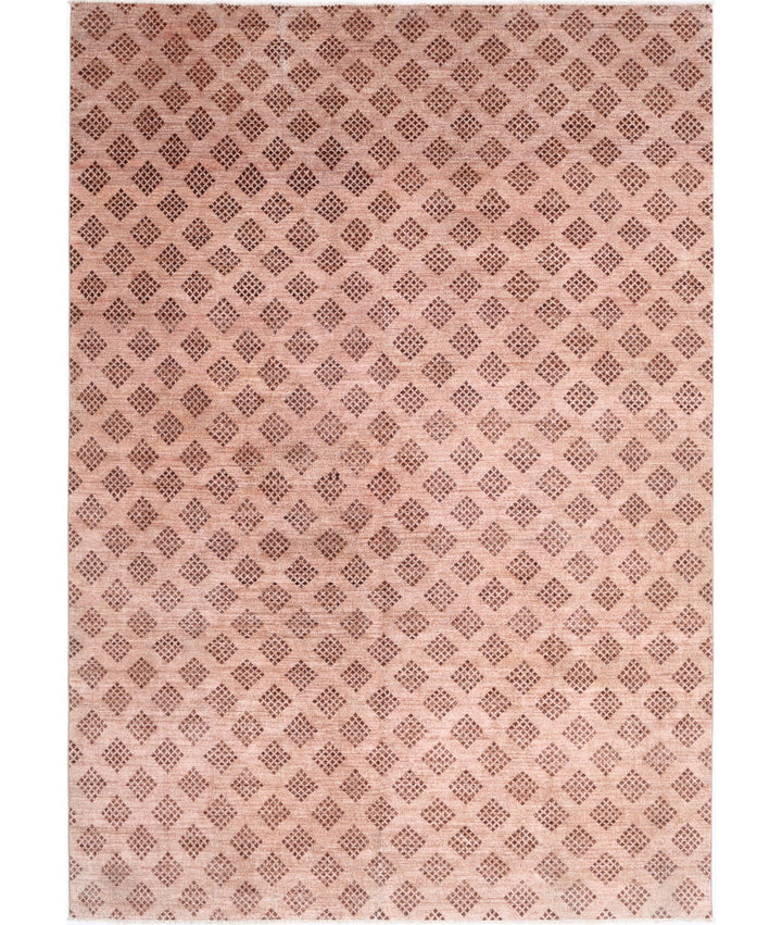 Hand Knotted Modcar Wool Rug 6' 8" x 9' 6" - No. AT94098