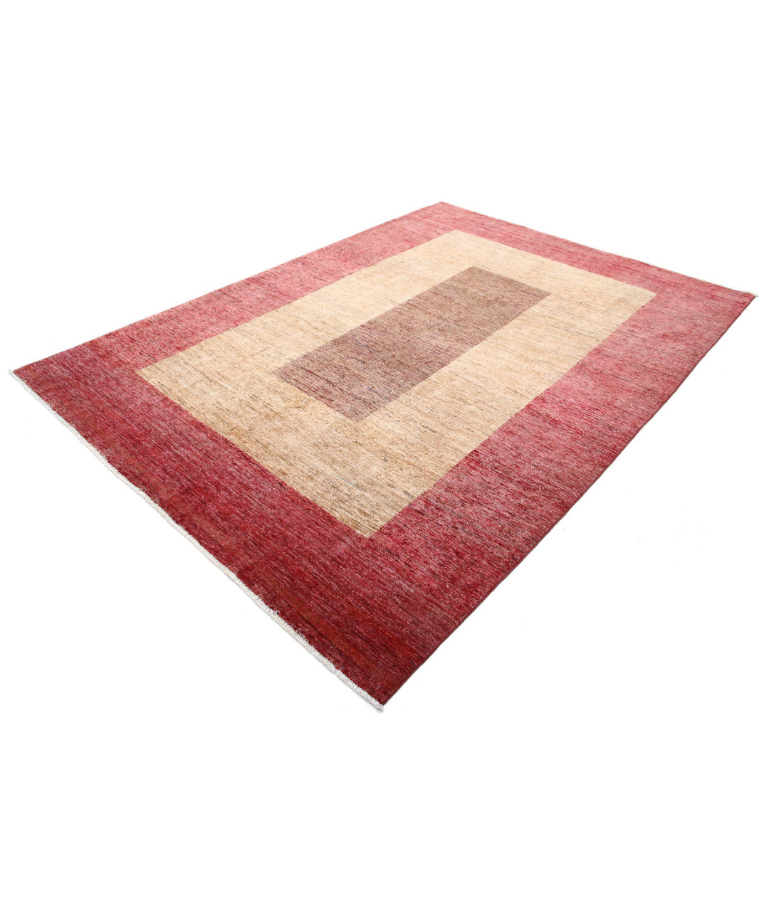 Hand Knotted Modcar Wool Rug 6' 8" x 9' 2" - No. AT52715