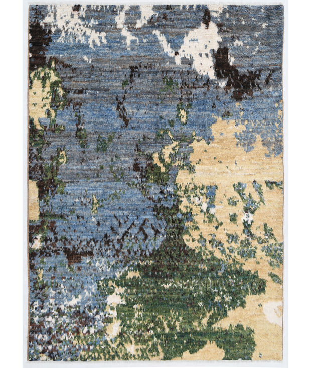 Hand Knotted Moroccan Wool Rug 6'  4" x 9'  2" - No. AT74760