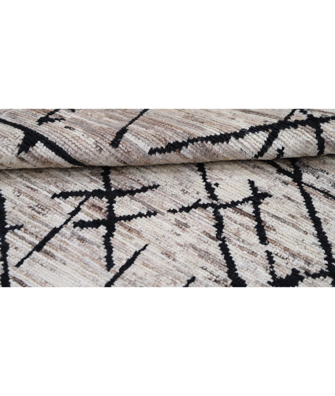 Brown Afghan Oriental Rug 4' 1" x 6' 0" Hand-Knotted | No. AT34890