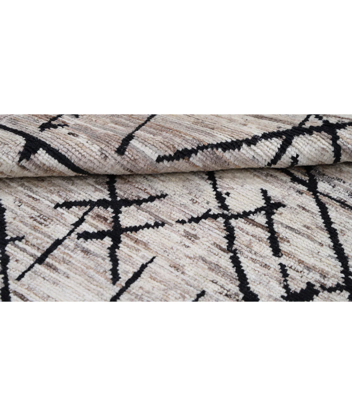 Brown Afghan Oriental Rug 4' 1" x 6' 0" Hand-Knotted | No. AT34890
