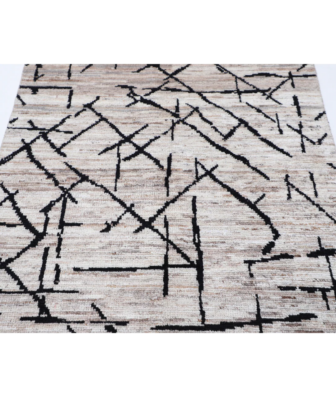 Brown Afghan Oriental Rug 4' 0" x 6' 0" Hand-Knotted | No. AT88885