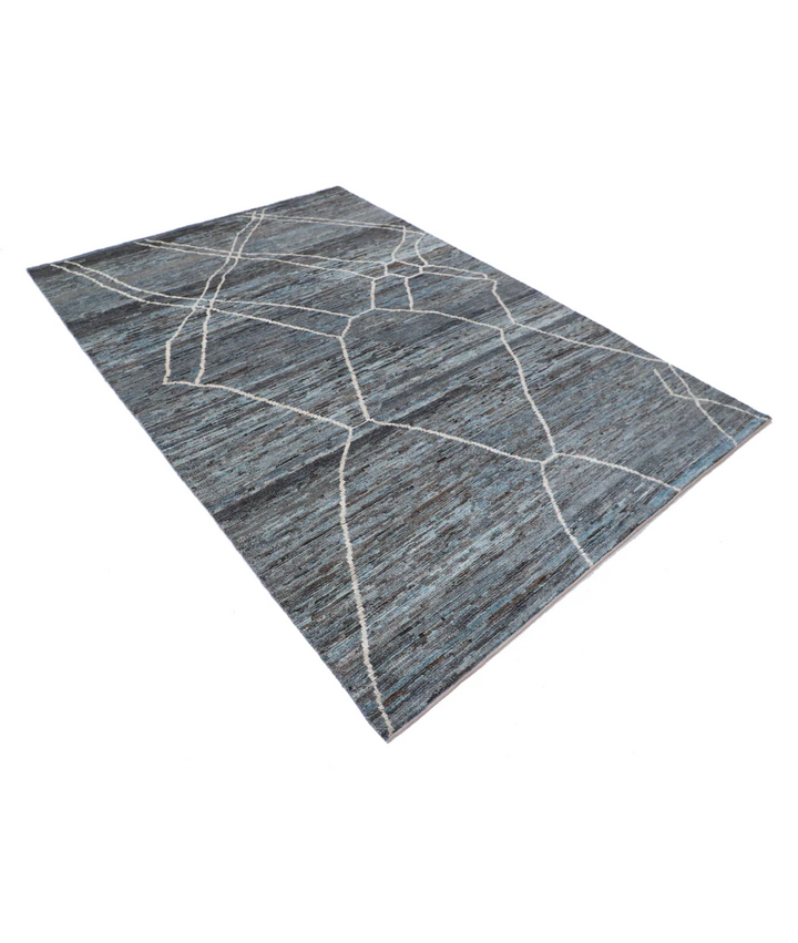 Hand Knotted Moroccan Wool Rug 5' 11" x 8' 9" - No. AT78576
