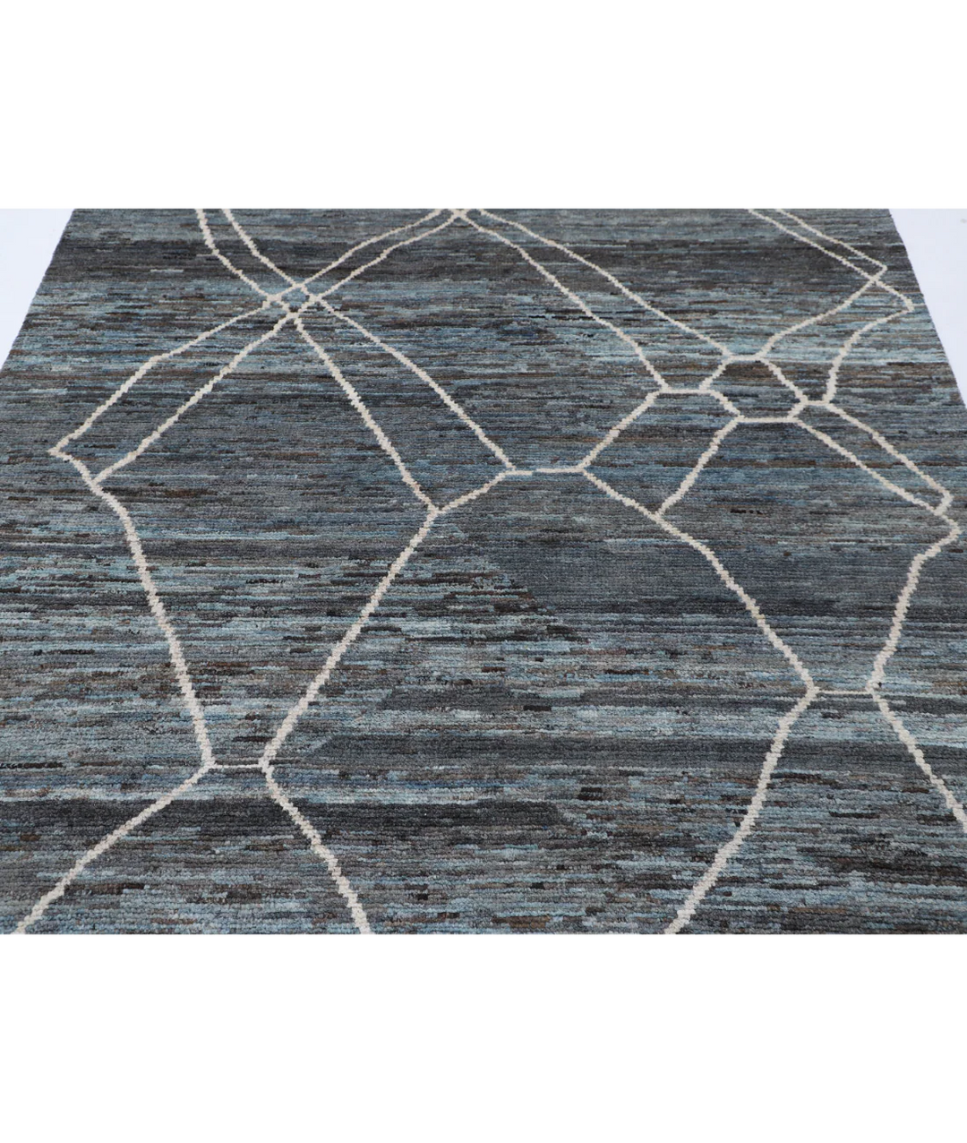 Hand Knotted Moroccan Wool Rug 5' 11" x 8' 9" - No. AT78576
