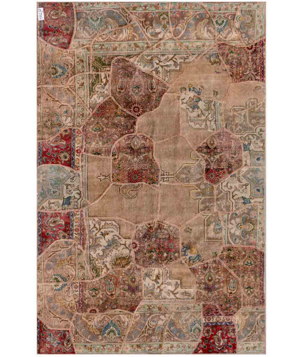 Hand Knotted Mosaic Wool Rug 6'  2" x 9'  6" - No. AT53905