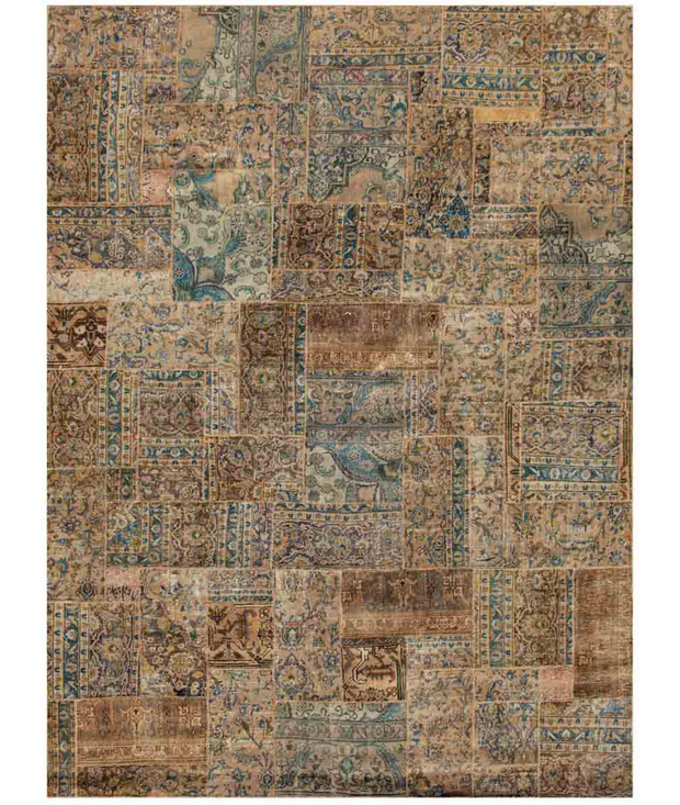 Hand Knotted Mosaic Wool Rug 8'  1" x 11'  9" - No. AT48059