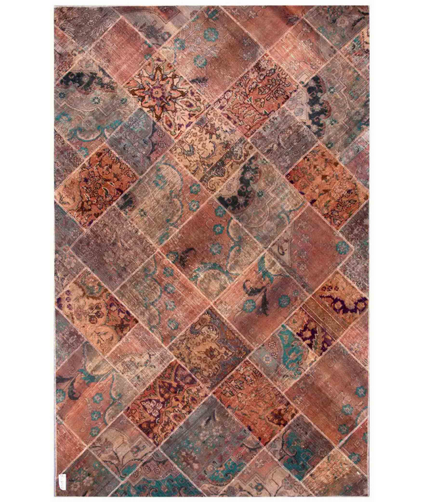 Hand Knotted Mosaic Wool Rug 6'  3" x 9'  1" - No. AT85852
