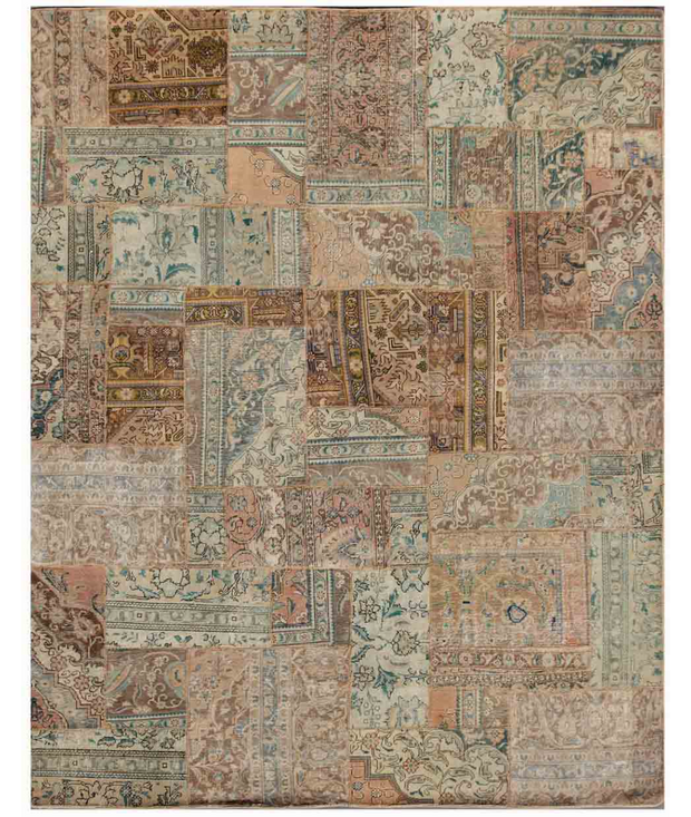 Hand Knotted Mosaic Wool Rug 7'  1" x 9'  1" - No. AT16674