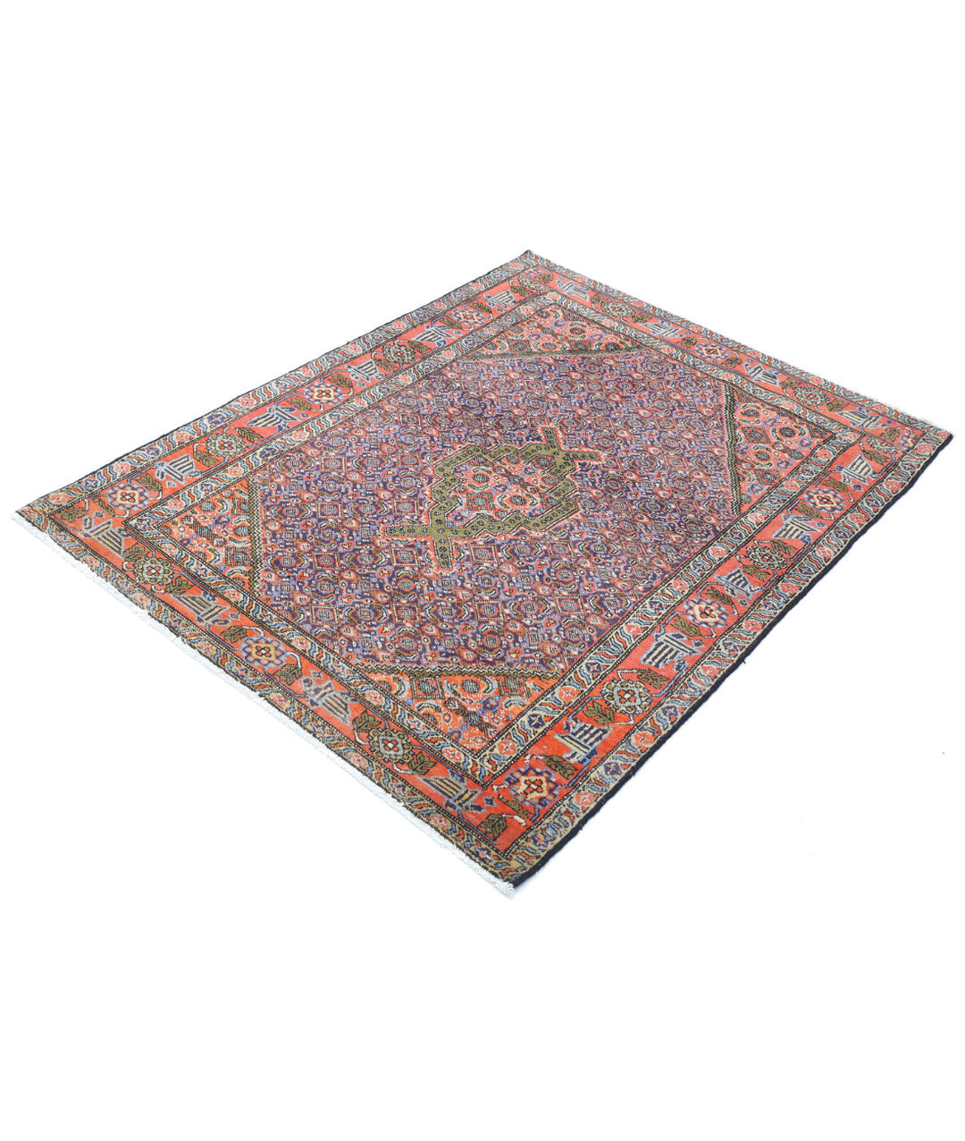 Afghan Oriental Rug 3' 9" x 5' 1" Hand-Knotted | No. AT70075